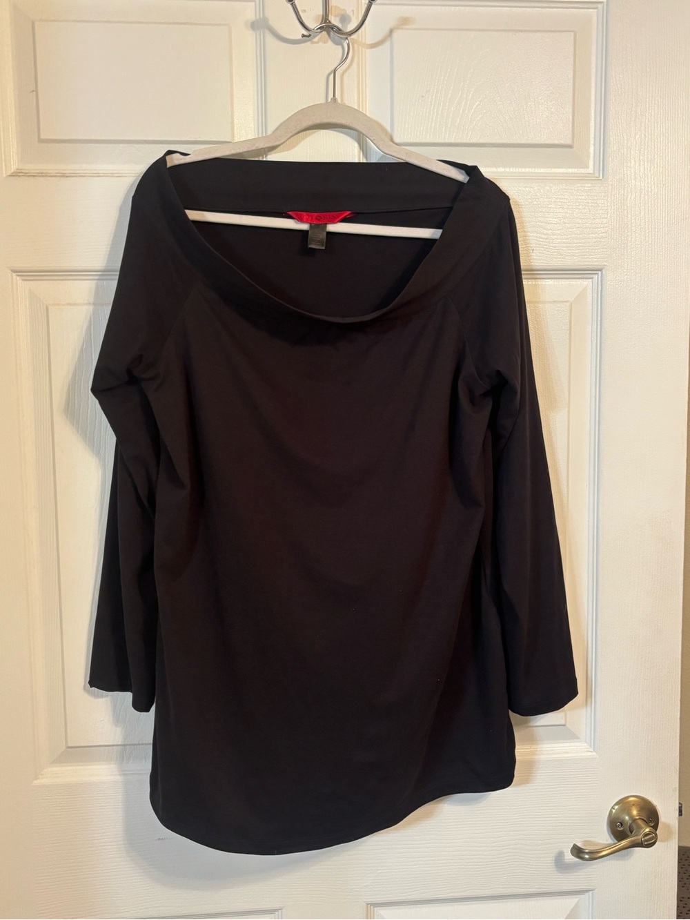 Women’s Black Off The Shoulder Long-Sleeve Top